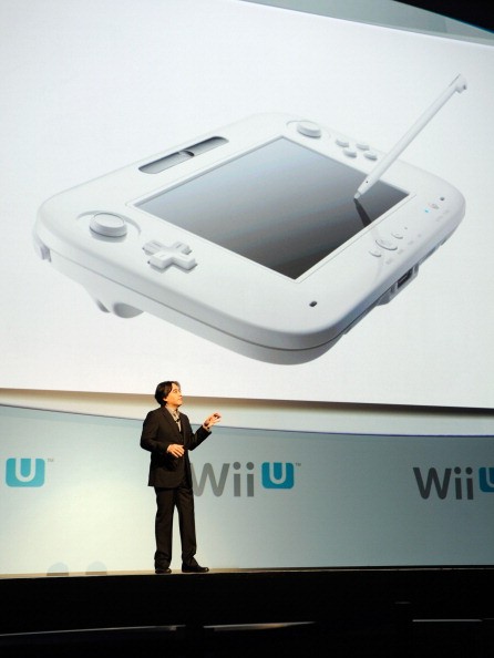 Satoru Iwata, Global President, Nintendo Co., Ltd., speaks during a news conference after the unveiling of the new game console Wii U at the Electronic Entertainment Expo on June 7, 2011 in Los Angeles, California.