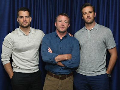 Actor Henry Cavill, director Guy Ritchie, and actor Armie Hammer posed for a photo during SiriusXM's Entertainment Weekly Radio “The Man from U.N.C.L.E.” Town Hall with Guy Ritchie, Henry Cavill and Armie Hammer on August 12, 2015 in New York City. 