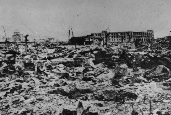6th September 1945: Hiroshima one month after the atomic bomb was dropped. 