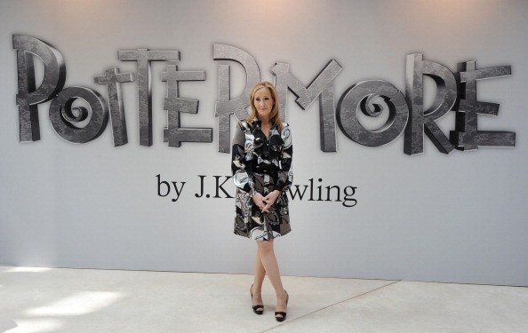 Harry Potter creator J.K. Rowling poses for photographers during the launch of her new project 'www.pottermore.com' in central London, on June 23, 2011.