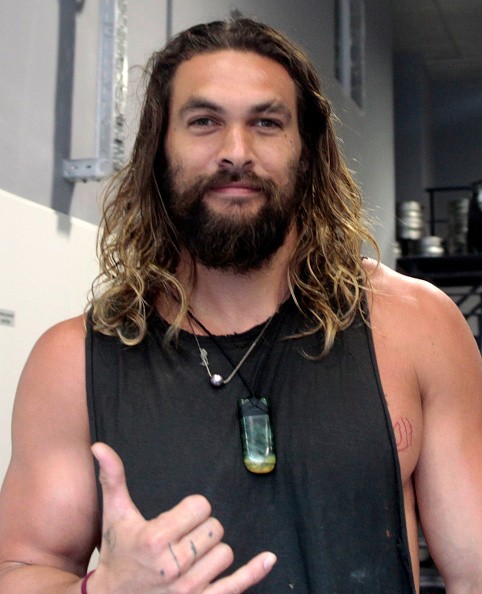 Actor Jason Momoa attends Aerobic Climb Exhibition on August 19, 2016 in Barcelona, Spain.