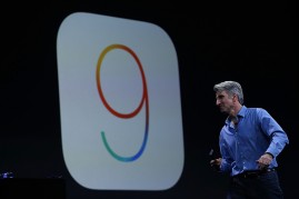 iOS 9 reveal during Apple WWDC on June 8, 2015 in San Francisco, California.
