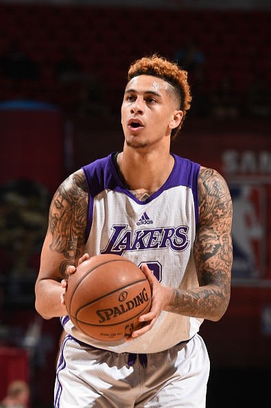 Zach Auguste of the Los Angeles Lakers in the 2016 NBA Las Vegas Summer League. 