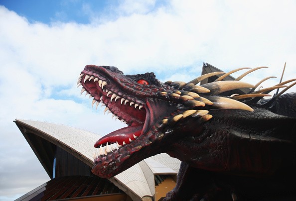 A model of one of Daenerys Targaryen's dragons is seen at photo call to launch Game of Thrones Season 5 at the at Sydney Opera House on April 10, 2015 in Sydney, Australia.