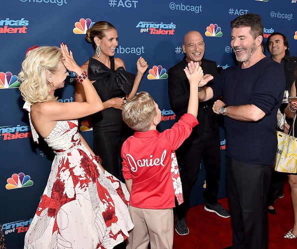 "America's Got Talent" Season 11 judges having fun before a live show at Dolby Theatre.