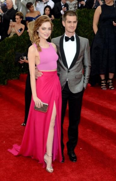 Actors Emma Stone and Andrew Garfield attended the "Charles James: Beyond Fashion" Costume Institute Gala at the Metropolitan Museum of Art on May 5, 2014 in New York City.