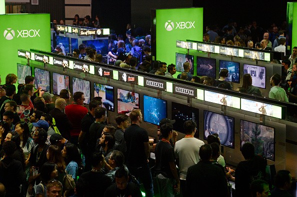 Gamers play video games in the Microsoft Corp. Xbox booth during the annual E3 2016 gaming conference at the Los Angeles Convention Center on June 14, 2016 in Los Angeles, California. The Electronic   Entertainment Expo runs from June 14 -16. 