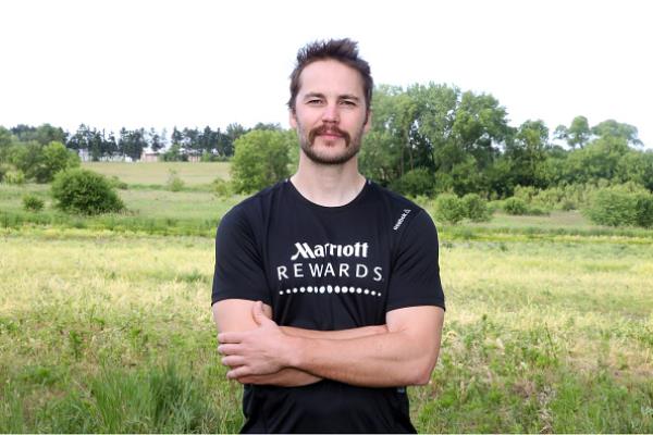 Taylor Kitsch attended as Marriott Rewards and reunited with Minka Kelly, Zach Gilford, and Aimee Teegarden of "Friday Night Lights" for Spartan Super Race on June 11 in Richmond, Illinois.