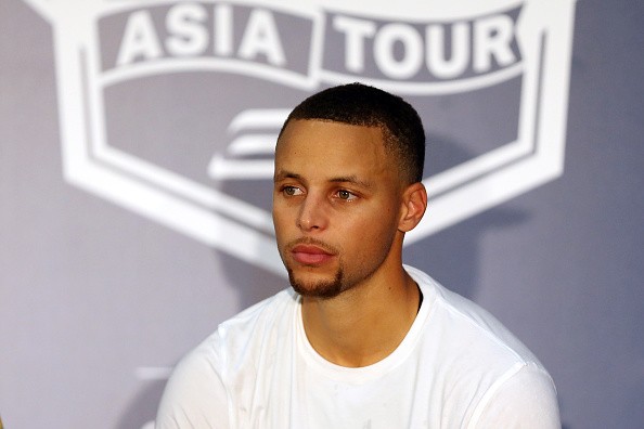 Stephen Curry attends a commercial event for Under Armour at Asian Games Stadium on September 3, 2016 in Guangzhou, China.