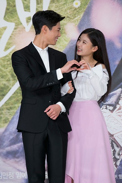 South Korean actors Kim Yoo Jung and Park Bo Gum during the press conference of KBS drama series 'Moonlight Drawn By Clouds'.