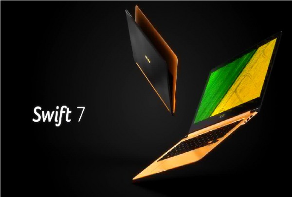 Announced at the 2016 IFA conference in Berlin, the Acer Swift 7 laptop boasts a very thin build of just 0.39-inch.