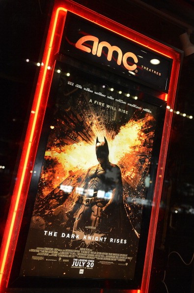 A view of atmosphere at 'The Dark Knight Rises' Midnight Premiere at Various Locations on July 19, 2012 in New York City.