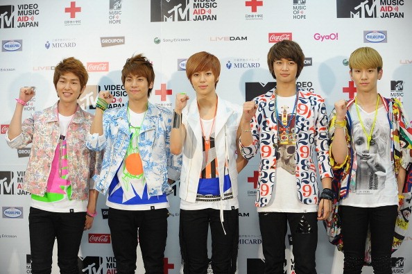 SHINee in attendance during the MTV Video Music Aid Japan.