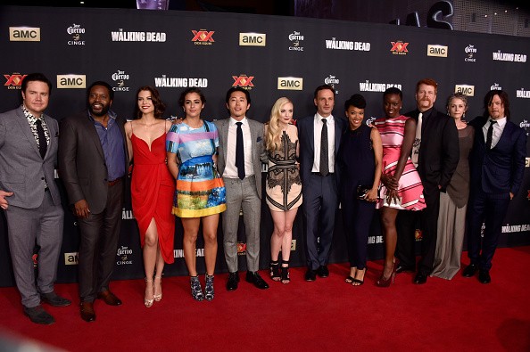 Cast members in attendance during the premiere of "The Walking Dead" Season 5.