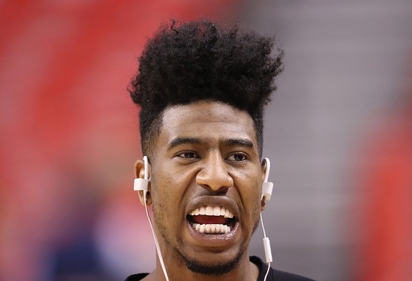 Iman Shumpert of the Cleveland Cavaliers warms up prior to the game against the Toronto Raptors on May 21, 2016. 