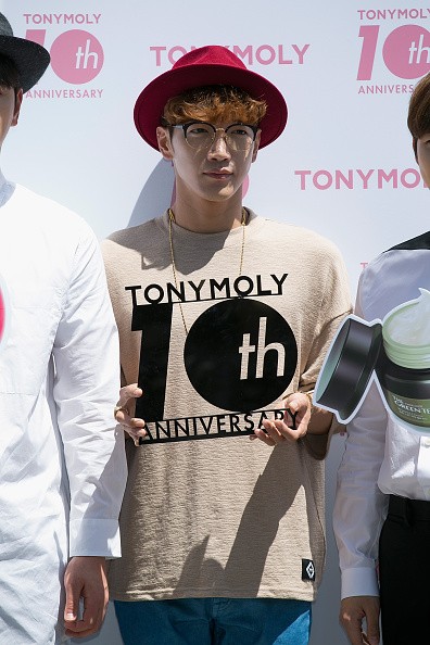 2PM member Jun.K during the TonyMoly 10th Anniversary in Seoul.