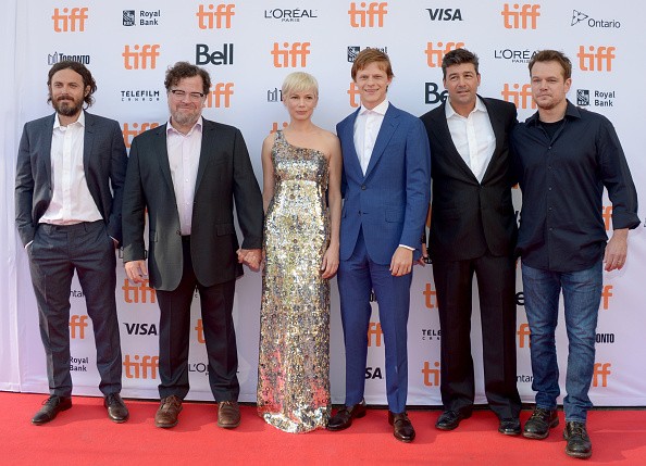 Actor Casey Affleck with the cast and crew attended the "Manchester by the Sea" premiere during the 2016 Toronto International Film Festival at Princess of Wales Theatre on September 13 in Toronto.