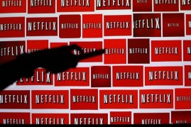 Netflix logo displayed in an illustration photograph