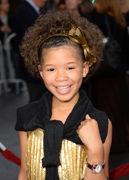 Actress Storm Reid arrived at the Los Angeles premiere of “12 Years A Slave” at Directors Guild Of America on Oct. 14, 2013 in Los Angeles, California.