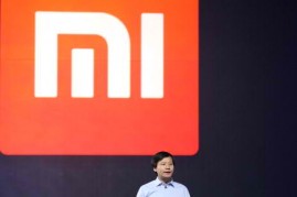  Xiaomi CEO Lei Jun speaks during a product launch on May 15, 2014 in Beijing, China.