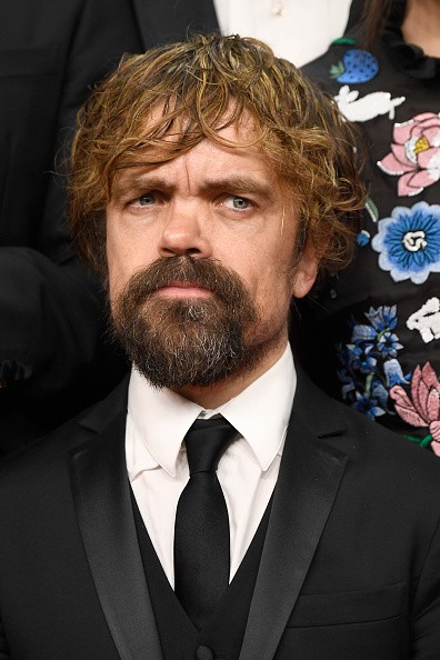 Actor Peter Dinklage, winner of Best Drama Series for “Game of Thrones,” posed in the press room during the 68th Annual Primetime Emmy Awards at Microsoft Theater on Sept. 18 in Los Angeles, California.