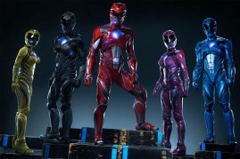 Power Rangers in their new armor suits.