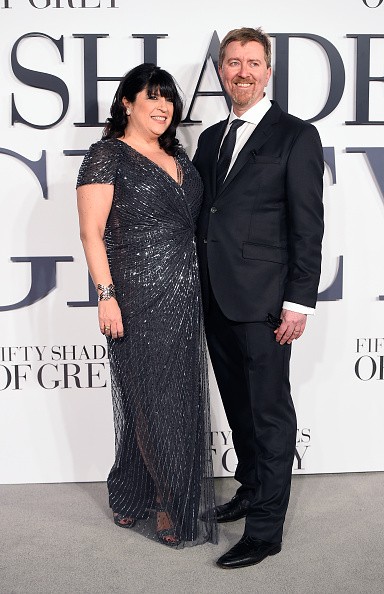 Author E. L. James and husband Niall Leonard attended the UK Premiere of “Fifty Shades Of Grey” at Odeon Leicester Square on Feb. 12, 2015 in London, England.