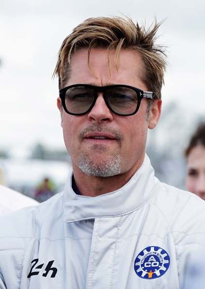 Actor Brad Pitt is seen before the Le Mans 24 Hour race at the Circuit de la Sarthe on June 18, 2016 in Le Mans, France.