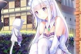 Emilia, the beautiful silver-haired girl whom Natsuki Subaru fell in love with and vowed to protect.