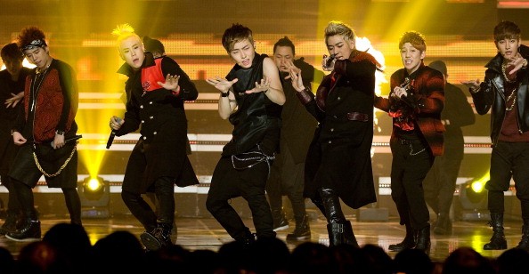 South Korean boy band Block B during the MBC Music 'Show Champion'.