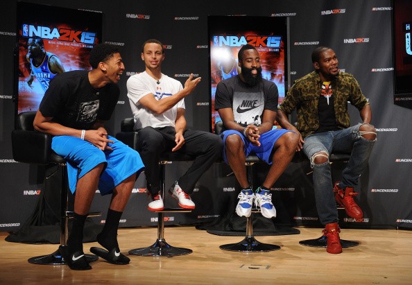 NBA player James Harden attends NBA 2K15 Launch Celebration at The Standard on September 23, 2014 in New York City. 