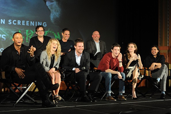 The cast of “Arrow” and “Flash” attended a special screening for the CW's “Arrow” And “The Flash” at Crest Theatre on Nov. 22, 2014 in Westwood, California.