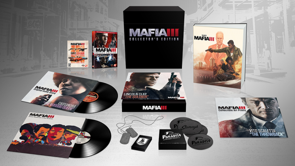 The Mafia 3 collector's edition is displayed.