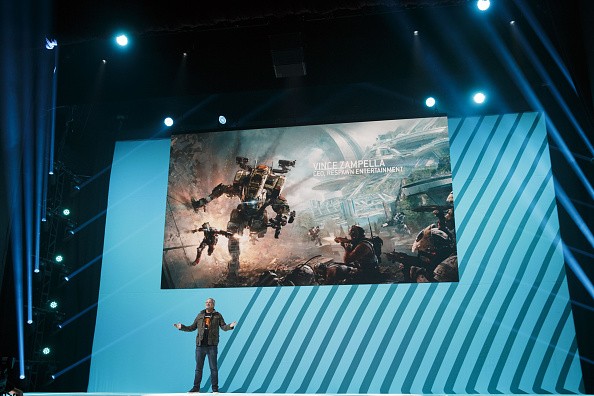 Vince Zampella, chief executive officer of Respawn Entertainment, speaks about the Titanfall 2 video game during an Electronic Arts Inc. (EA) event ahead of the E3 Electronic Entertainment Expo in Los Angeles, California, U.S., on Sunday, June 12, 2016. 