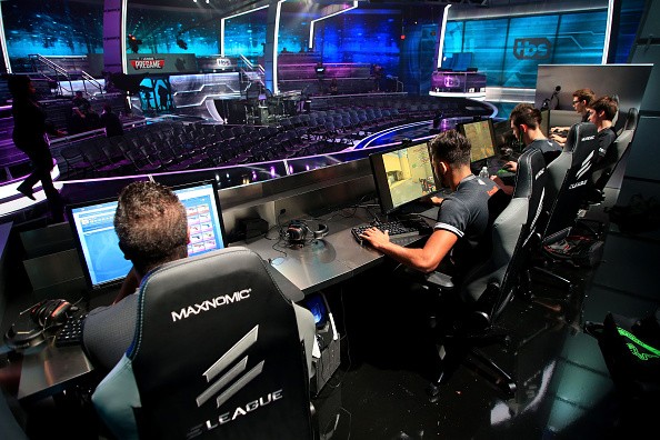 G2 Esports warms up prior to the match against Ninjas in Pyjamas at the ELeague Arena at Turner Studios on June 3, 2016 in Atlanta, Georgia. 