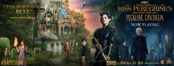 A poster of the movie showing all the cast of the peculiar film.