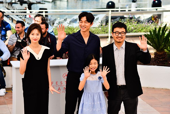 Actors Jung Yu-mi, Gong Yoo, Kim Su-an and director Yeon Sang-ho attend the 'Train To Busan (Bu_San-Haeng)' photocall during the 69th Annual Cannes Film Festival on May 14, 2016 in Cannes, France.
