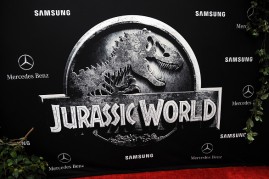 Fans attend the Jurrasic World exhibition at New York Comic-Con 2015 at The Jacob K. Javits Convention Center on October 9, 2015 in New York City. 