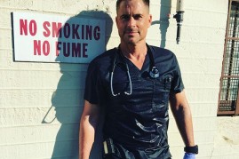 The image shows Rob Lowe, a new star of the “Code Black” series. 