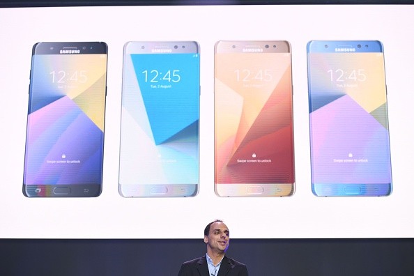 Renato Citrini, Senior Product Manager for Mobile at Samsung Brazil, speaks during a media event presenting the company's Galaxy S7 mobile devices at the Olympic Park in Rio de Janeiro on August 2, 2016. /
