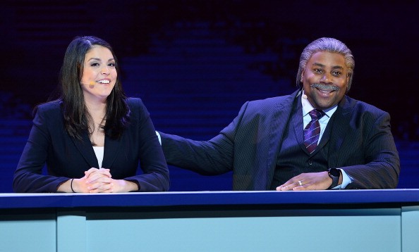 “Saturday Night Live” cast members Cecily Strong and Kenan Thompson as the Rev. Al Sharpton performed at the 2014 International CES at The Las Vegas Hotel & Casino on Jan. 7, 2014 in Las Vegas, Nevada