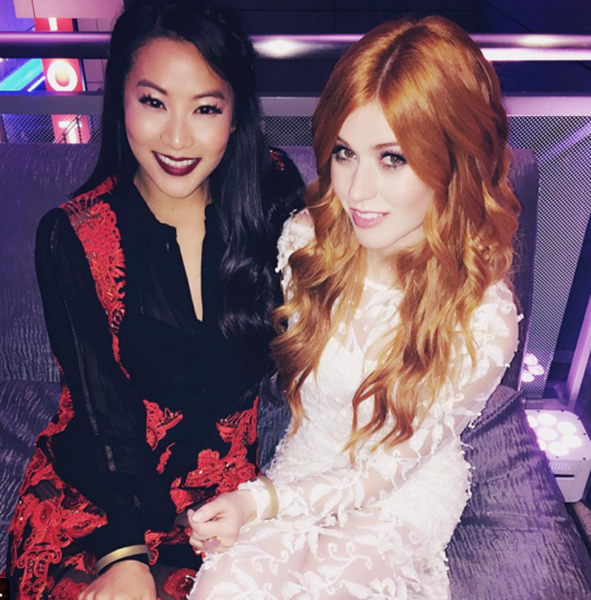 "Teen Wolf" star Arden Cho and "Shadowhunters: The Mortal Instruments" star Katherine McNamara attended the 42nd People's Choice Awards.