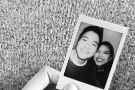 Maine Mendoza, also known as Yaya Dub, holds a picture of herself with her AlDub partner Alden Richards.