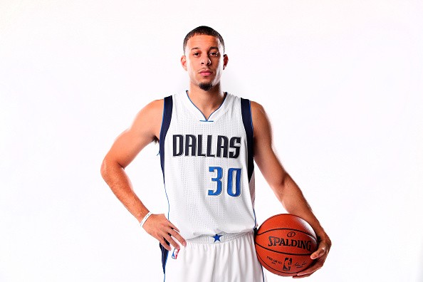 Seth Curry of the Dallas Mavericks poses for a portrait during the Dallas Mavericks Media Day held at American Airlines Center on September 26, 2016 in Dallas, Texas. 	