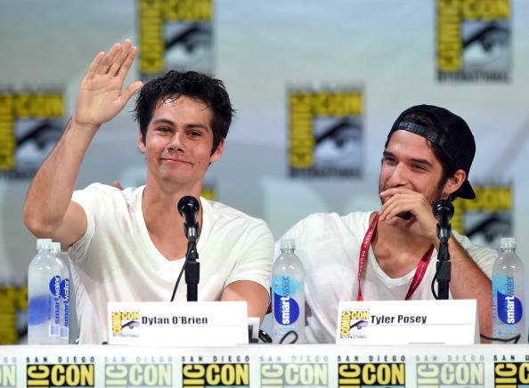 Dylan O'Brien and Tyler Posey attend MTV's 'Teen Wolf' panel during Comic-Con International 2014.