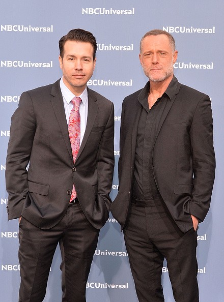 Actors Jon Seda and Jason Beghe attended the NBCUniversal 2016 Upfront Presentation on May 16 in New York, New York. 