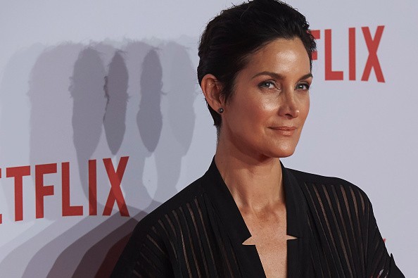 Actress Carrie-Anne Moss attends the red carpet of Netflix presentation at the Matadero Cultural center on October 20, 2015 in Madrid, Spain.