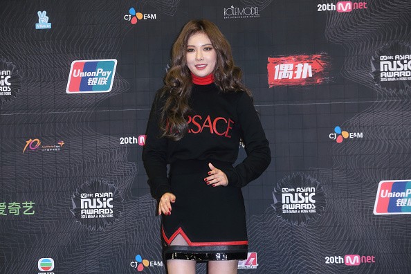 KPop star Hyuna during the 2015 Mnet Asian Music Awards (MAMA) press conference at AsiaWorld-Expo.