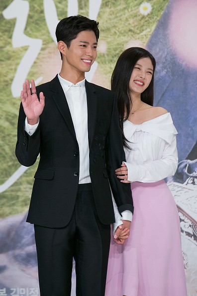 Hallyu stars Park Bo Gum and Kim Yoo Jung during the press conference for the KBS Drama 'Moonlight Drawn By Clouds'.