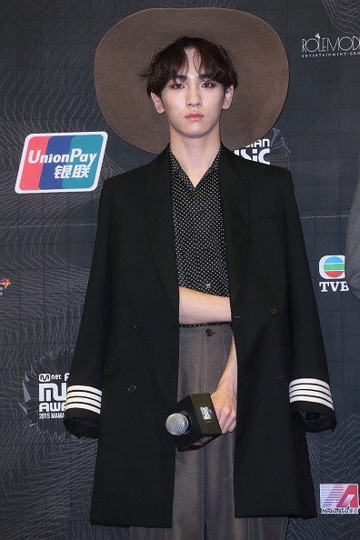 SHINee's Key during the 2015 Mnet Asian Music Awards (MAMA) press conference.